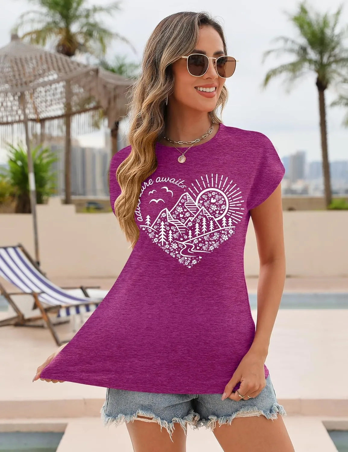 AKEWEI Womens Vintage Flower Print T Shirt Funny Cute Animal Graphic Tees Tops Loose Casual Outdoor Shirt