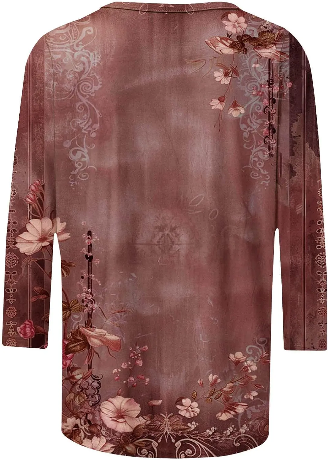 Ceboyel Womens 3/4 Sleeve Summer Shirts 2024 Trendy Elbow Length Tops Floral Boho Blouses T Shirts Dressy Causal Clothes