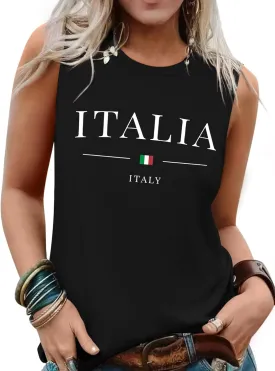 Sleeveless Tank Tops for Women 2025 Summer Casual Blouses Graphic Tees Loose Fit Crewneck Vacation Outfits Shirts
