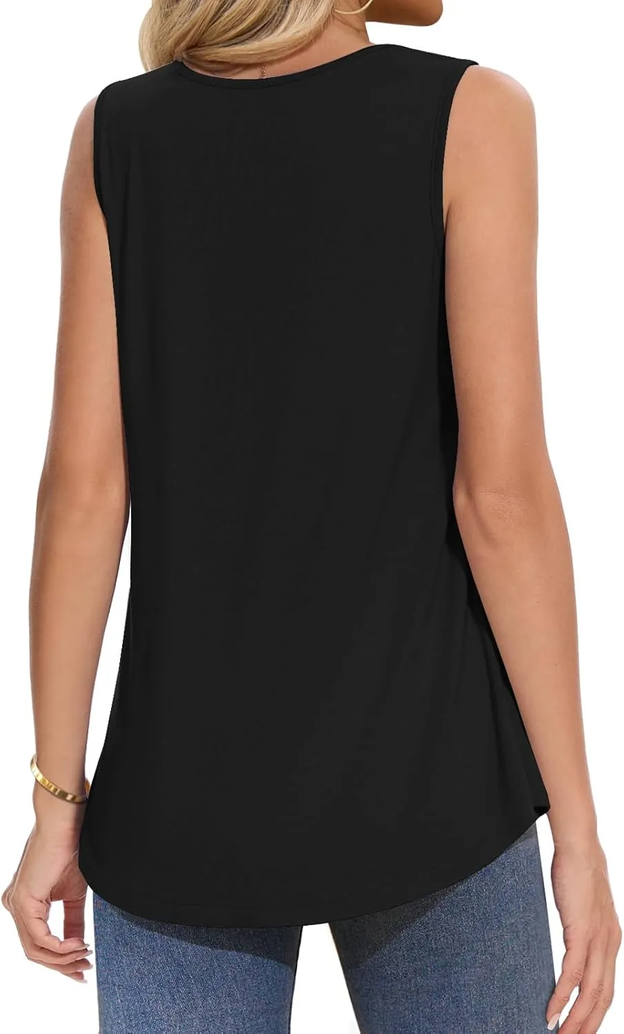Women Tank Tops Summer Square Neck Sleeveless Tops Loose Fit Flowy Cute Casual Shirts S-3X