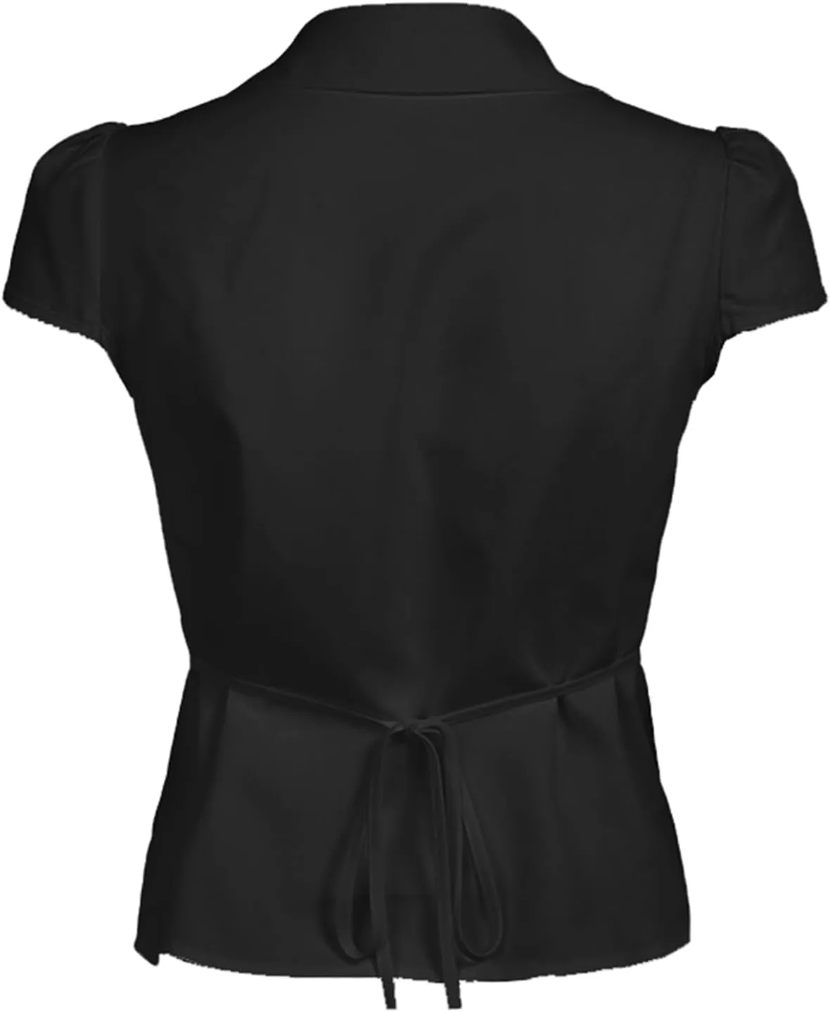 Women Y2k Coquette Button Down Shirt Cute Preppy Cap Sleeve V Neck Slim Fit Crop Top Casual 90S Vintage Blouse