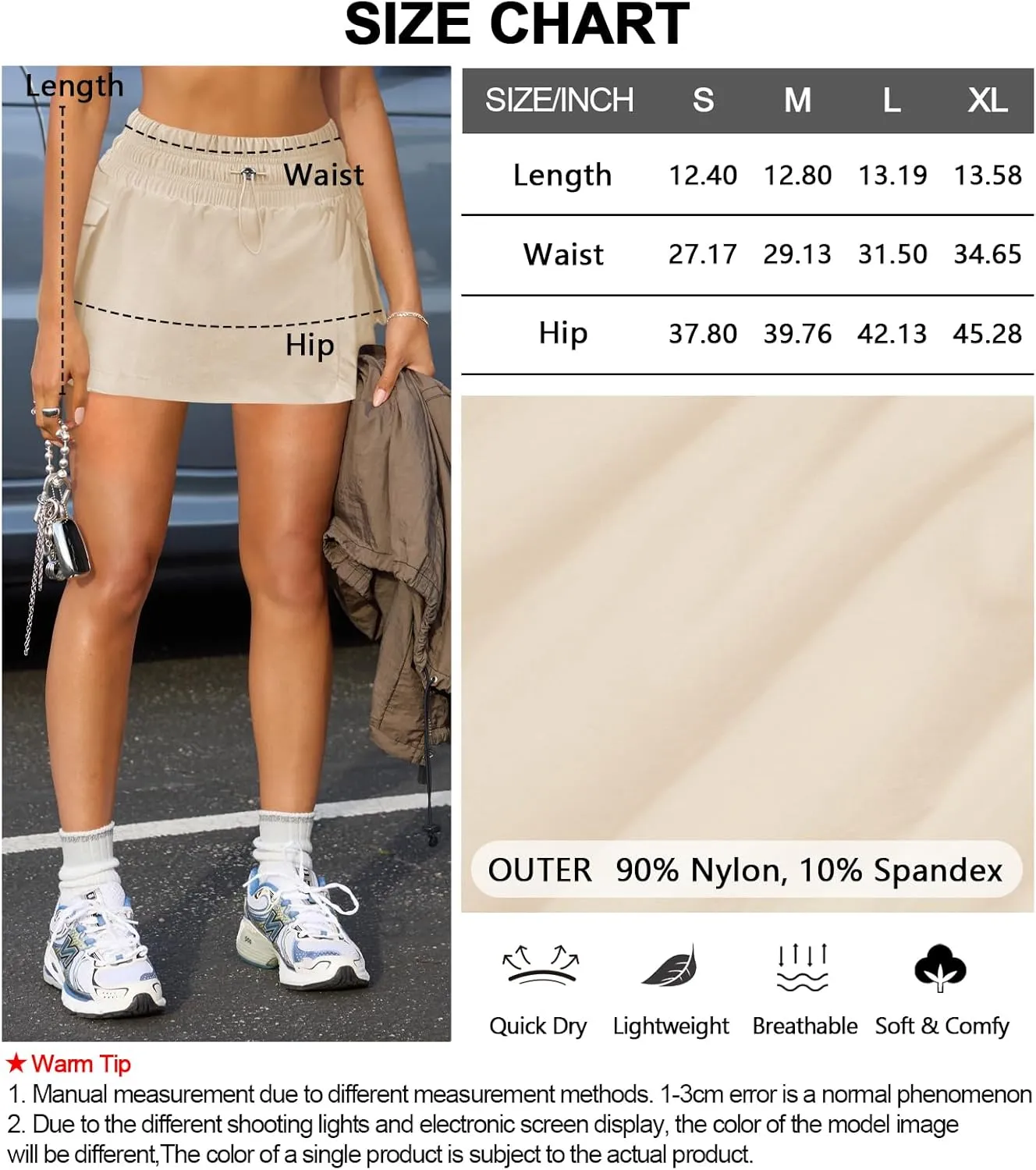 Women's Athletic Tennis Cargo Mini Skirt Skort for Women High Waisted Side Slit Pleated Golf Skater Skirts with Shorts Pocket