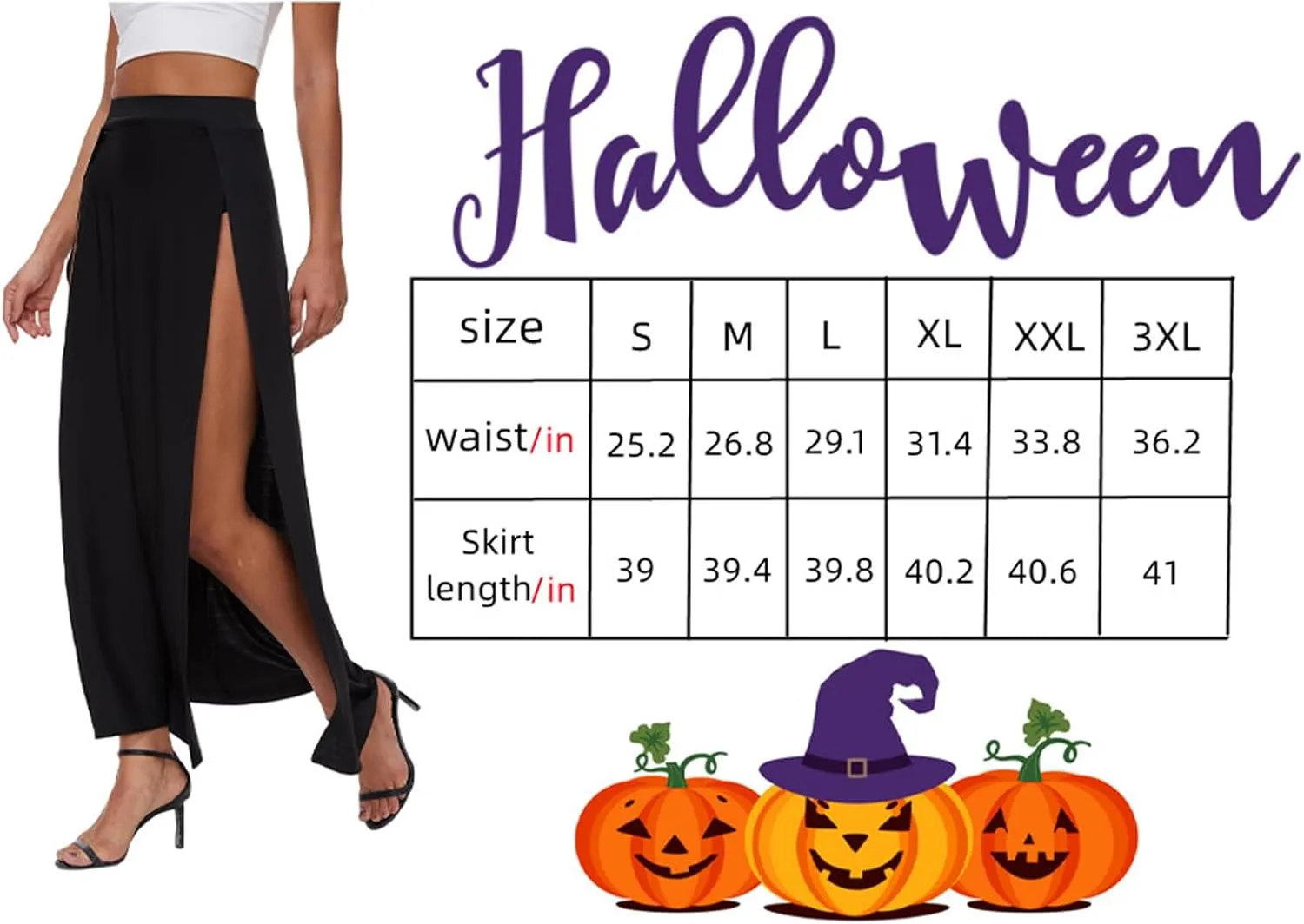 Women's Elastic Waist High Split Wrap Flowy Long Maxi Skirt Plain Side Slit Beach Party Maxi Skirts Renaissance Costume